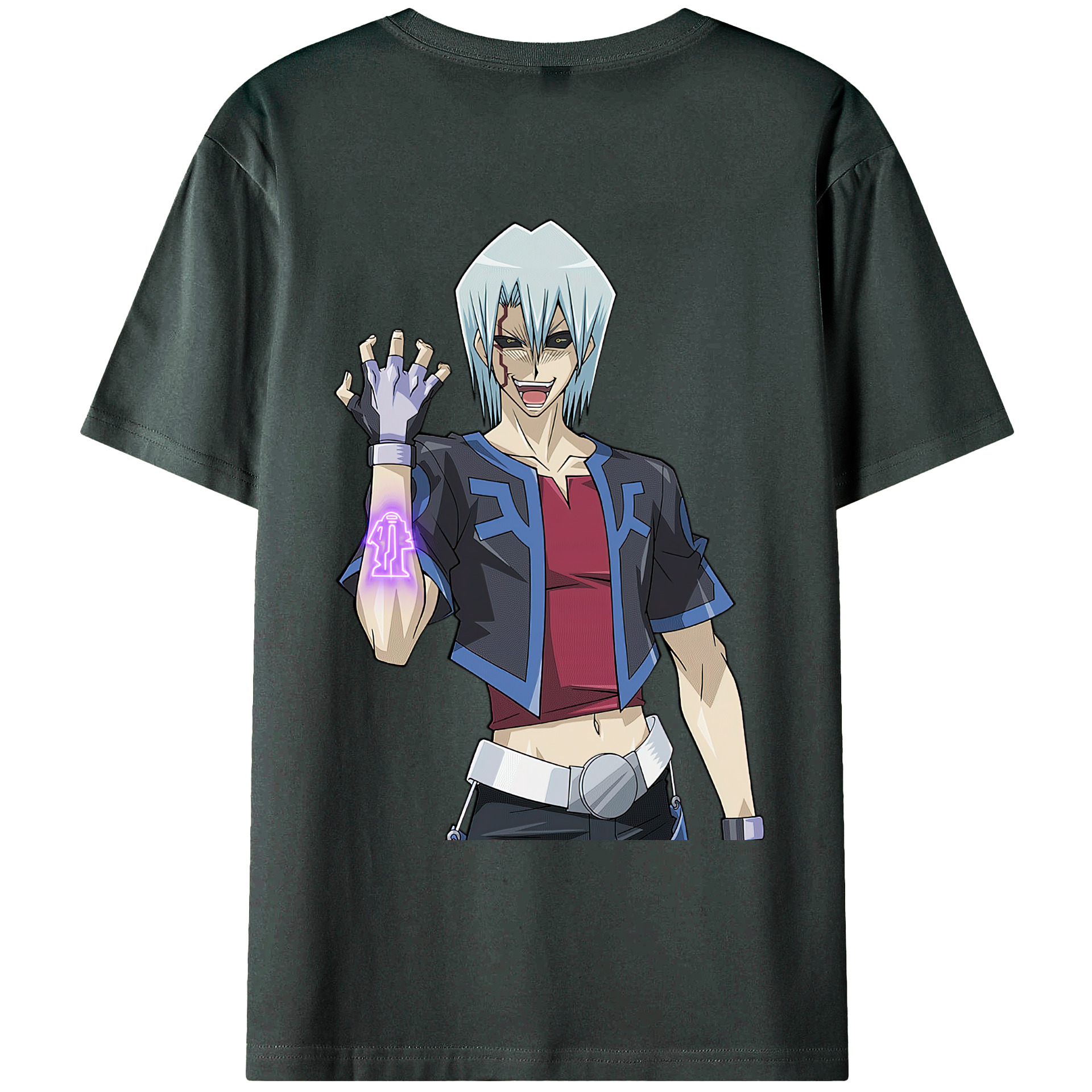 （画像用） 遊☆戯☆王 Yu-Gi-Oh! 綿100％ メンズ半袖Tシャツ（バックプリント） 通気性